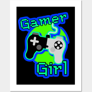 Gamer Girl Gaming Design Posters and Art